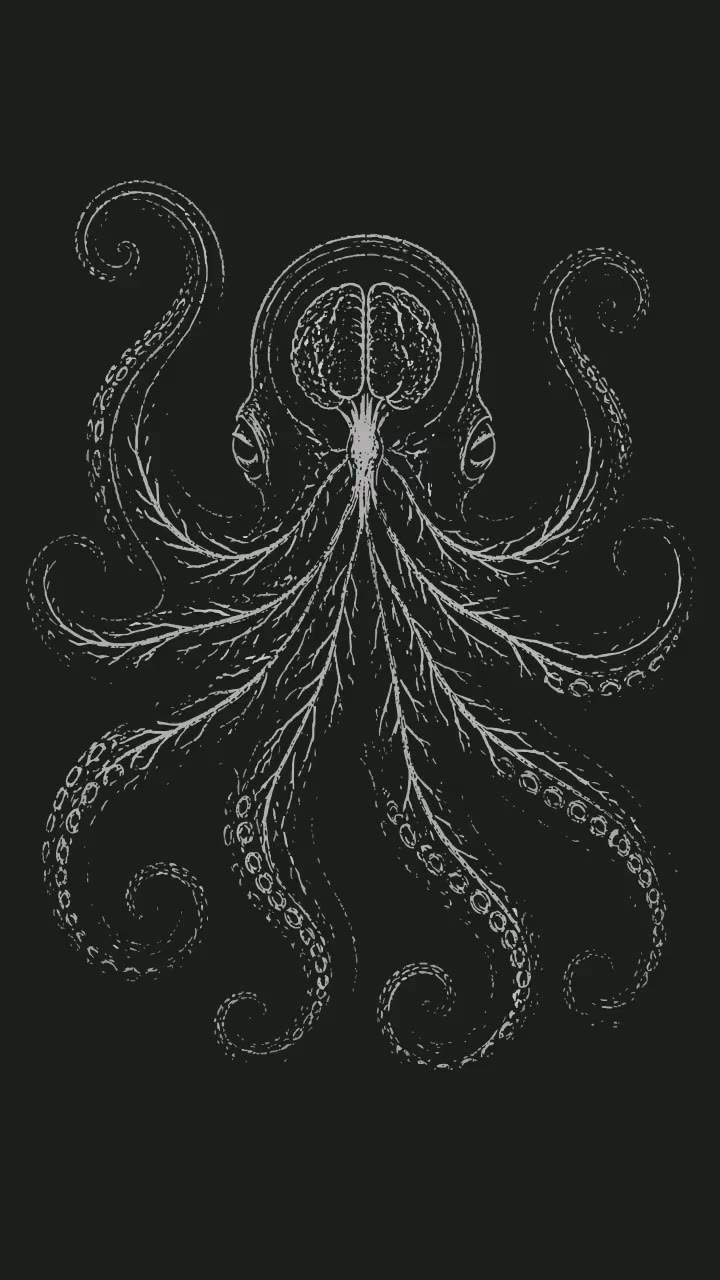 Anatomical Octopus Chalk Masterpiece